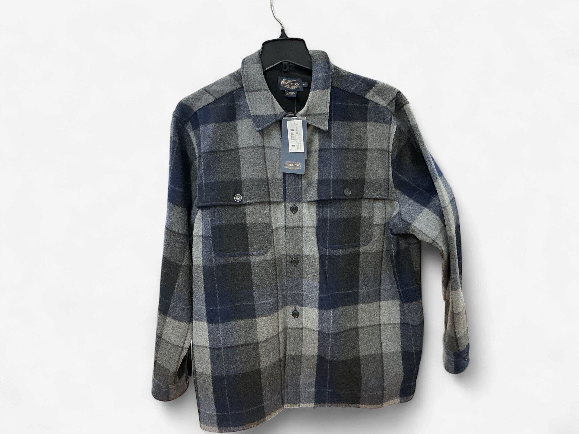 Blue Gray Plaid Mackinaw