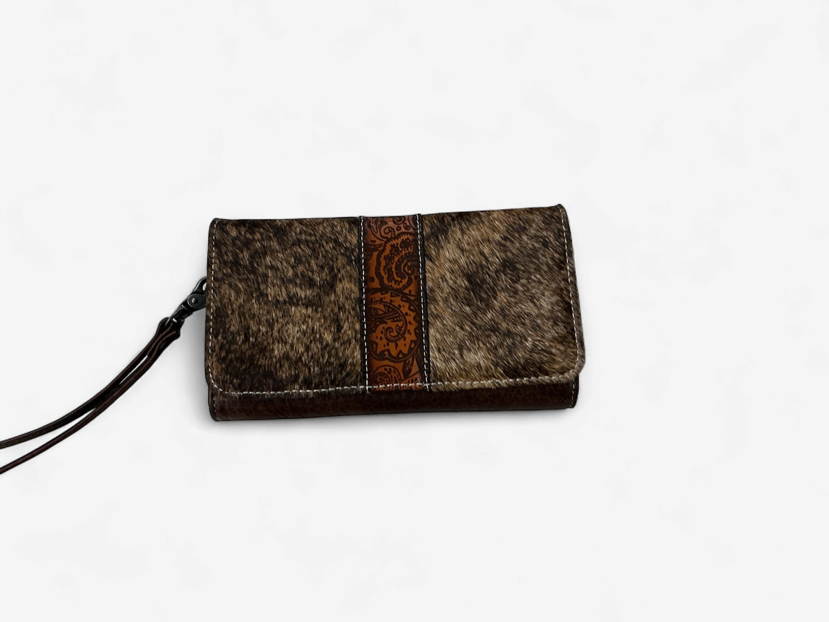 Hair on Floral Wallet