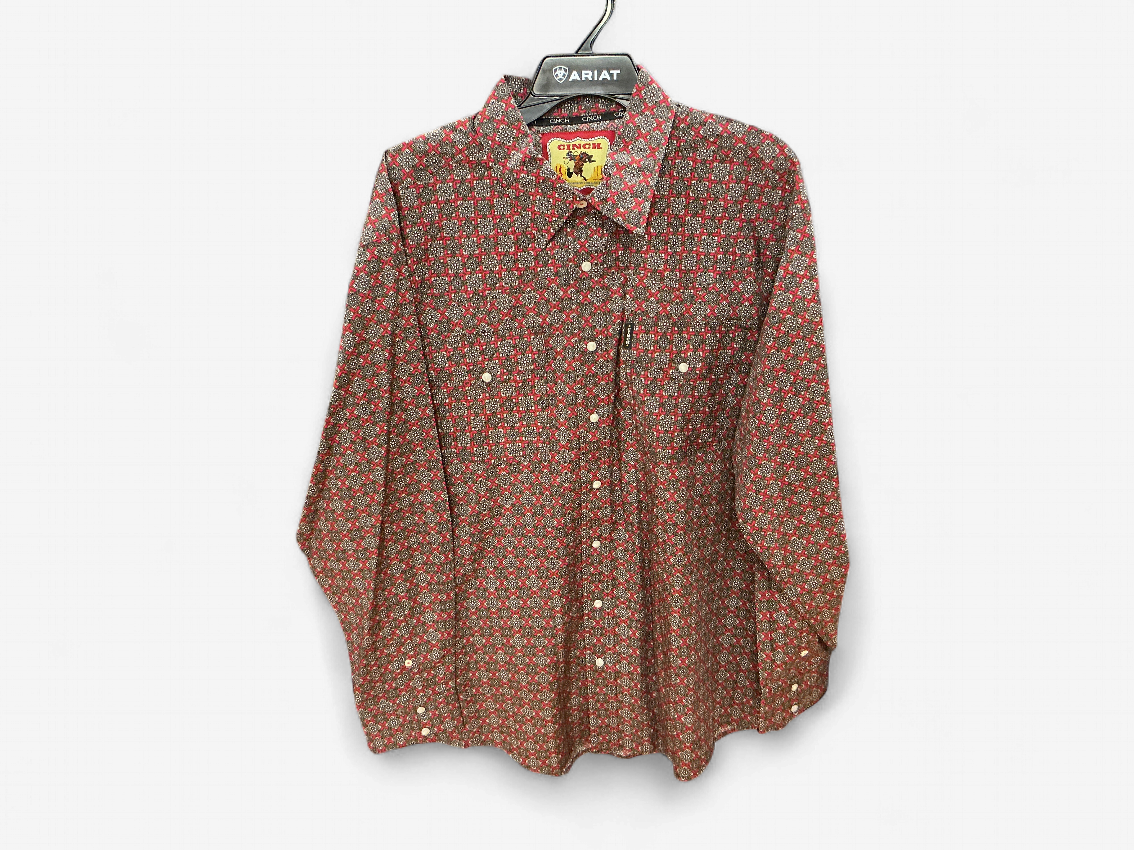 RED GRAY PATTERN SNAP