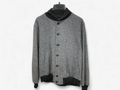 Grey wool coat button