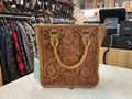 BROWN TOOLED LEATHER