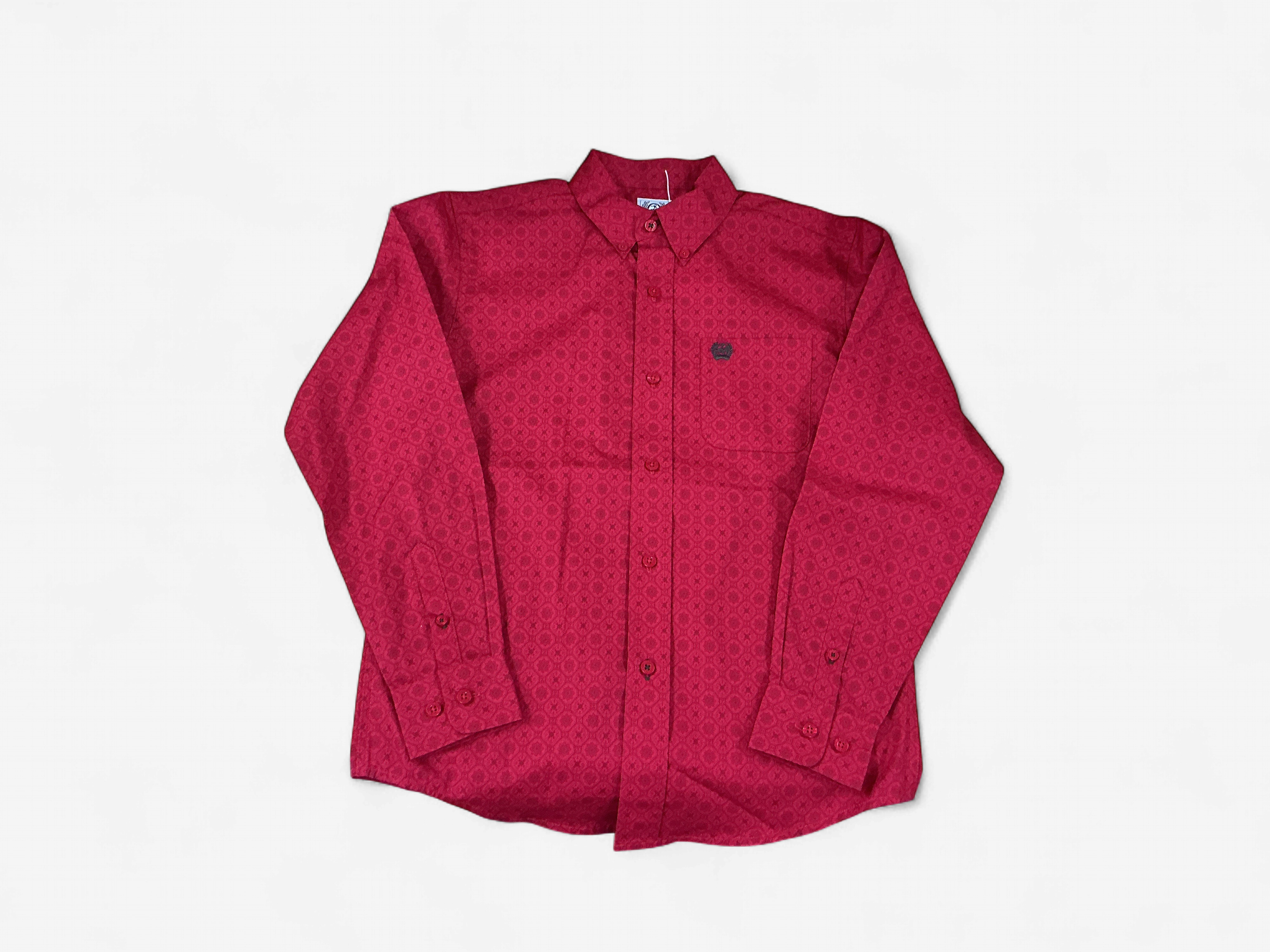 BOYS CINCH RED L/S PRINT