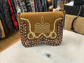 TOOLED FLAP LEATHER PURSE