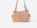 Embroidered Satchel Pink