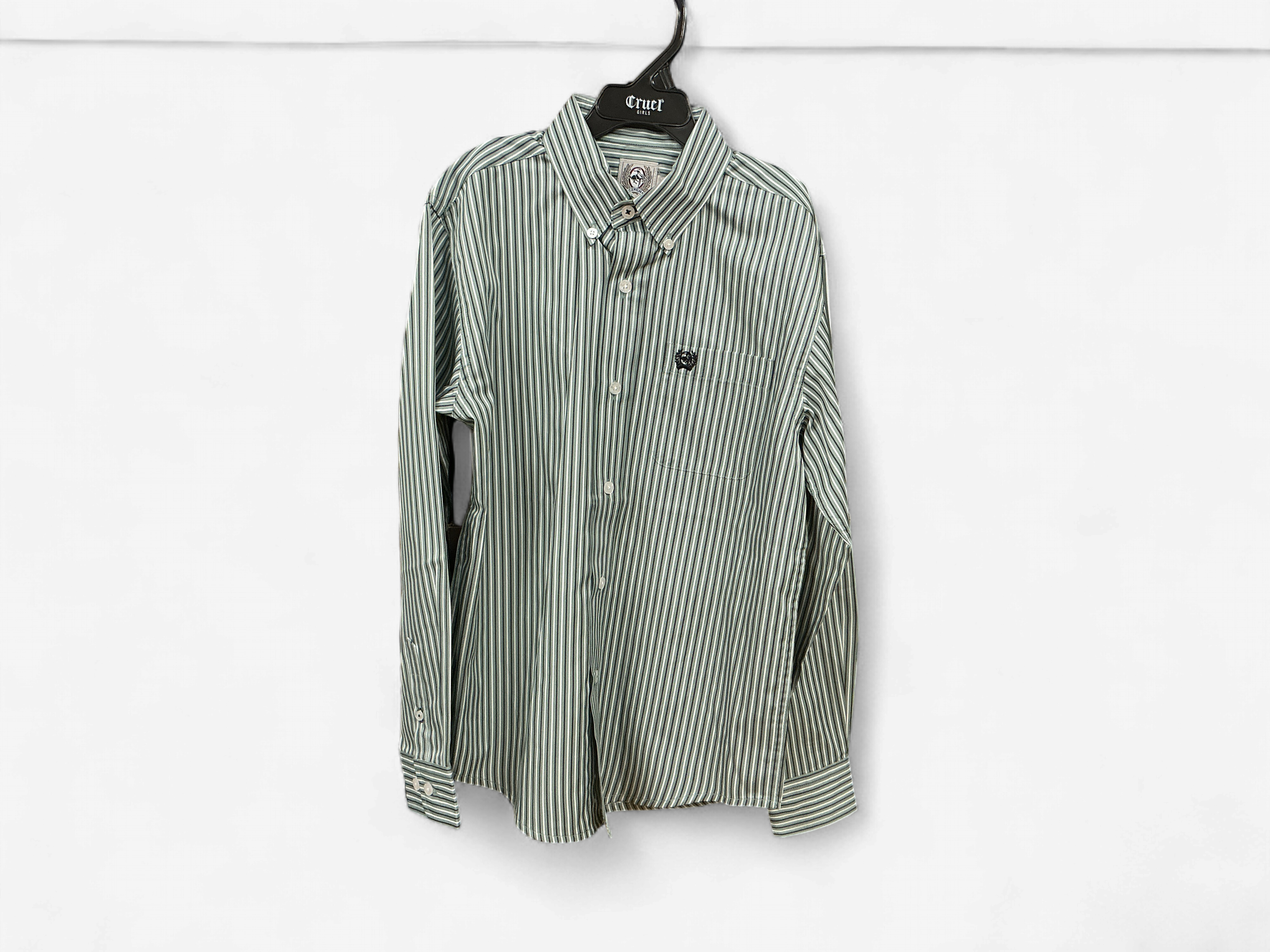 BOYS CINCH  GREEN STIPE TENCEL