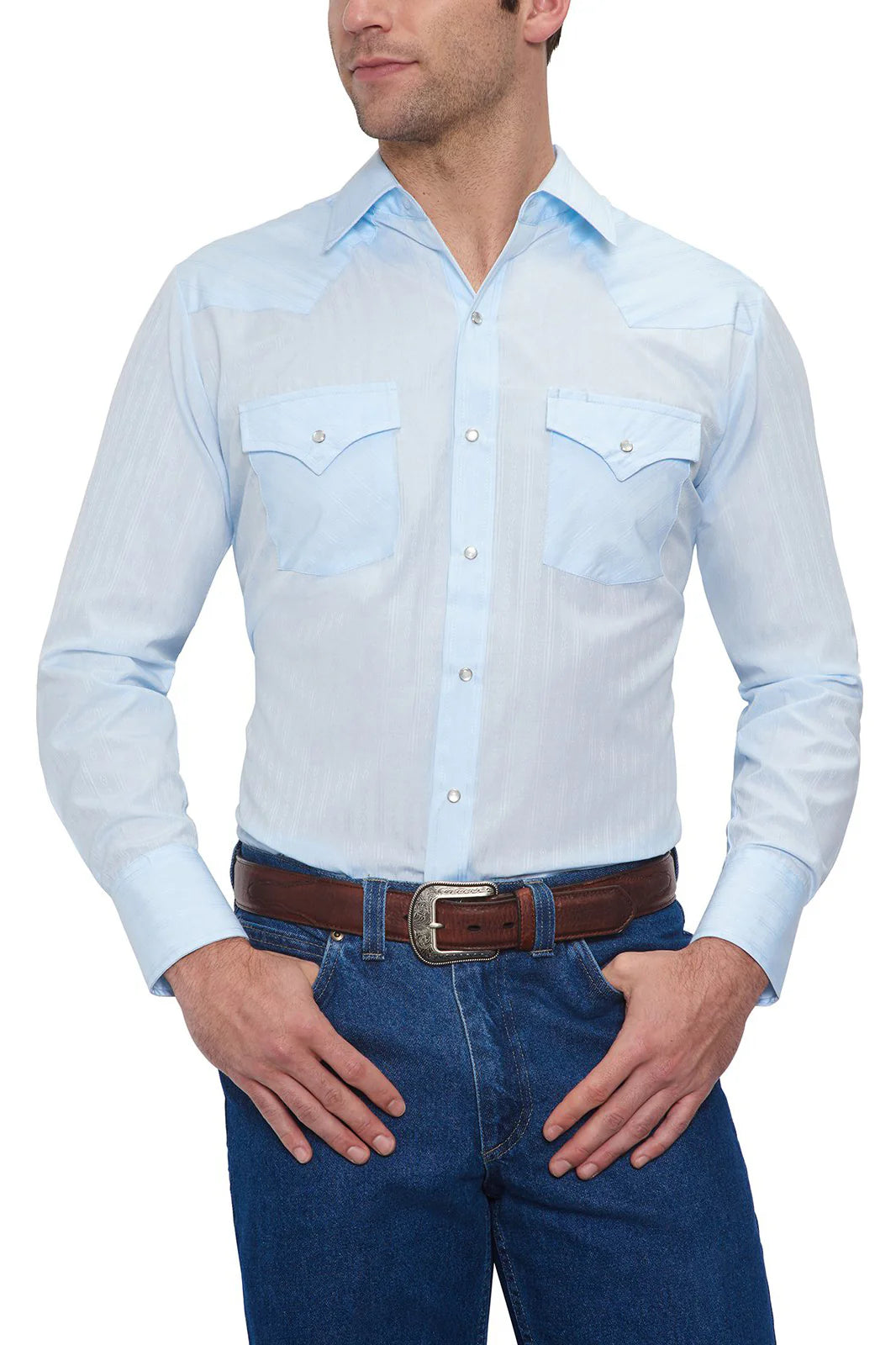 Blue Tone on Tone L/S
