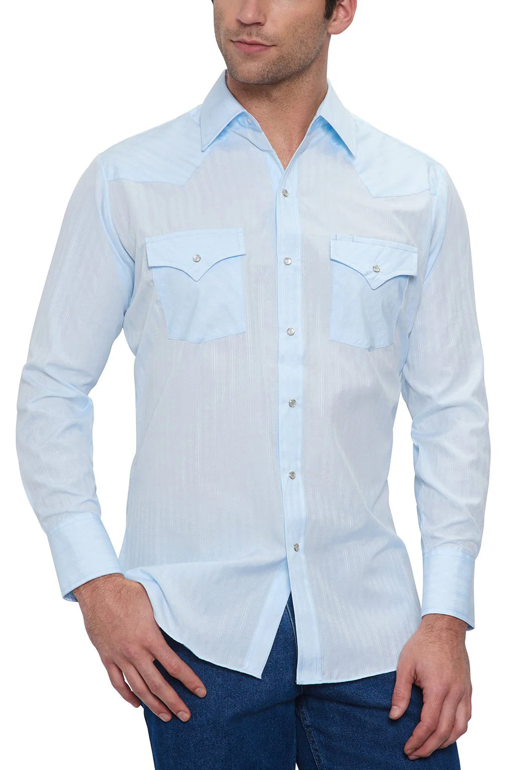 Blue Tone on Tone L/S