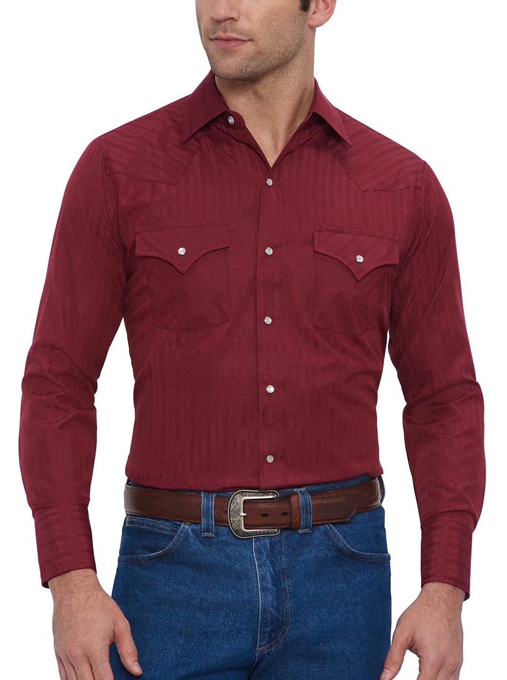 Burgundy Tone on Tone L/S