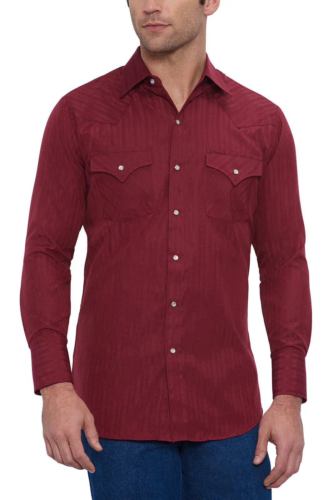 Burgundy Tone on Tone L/S
