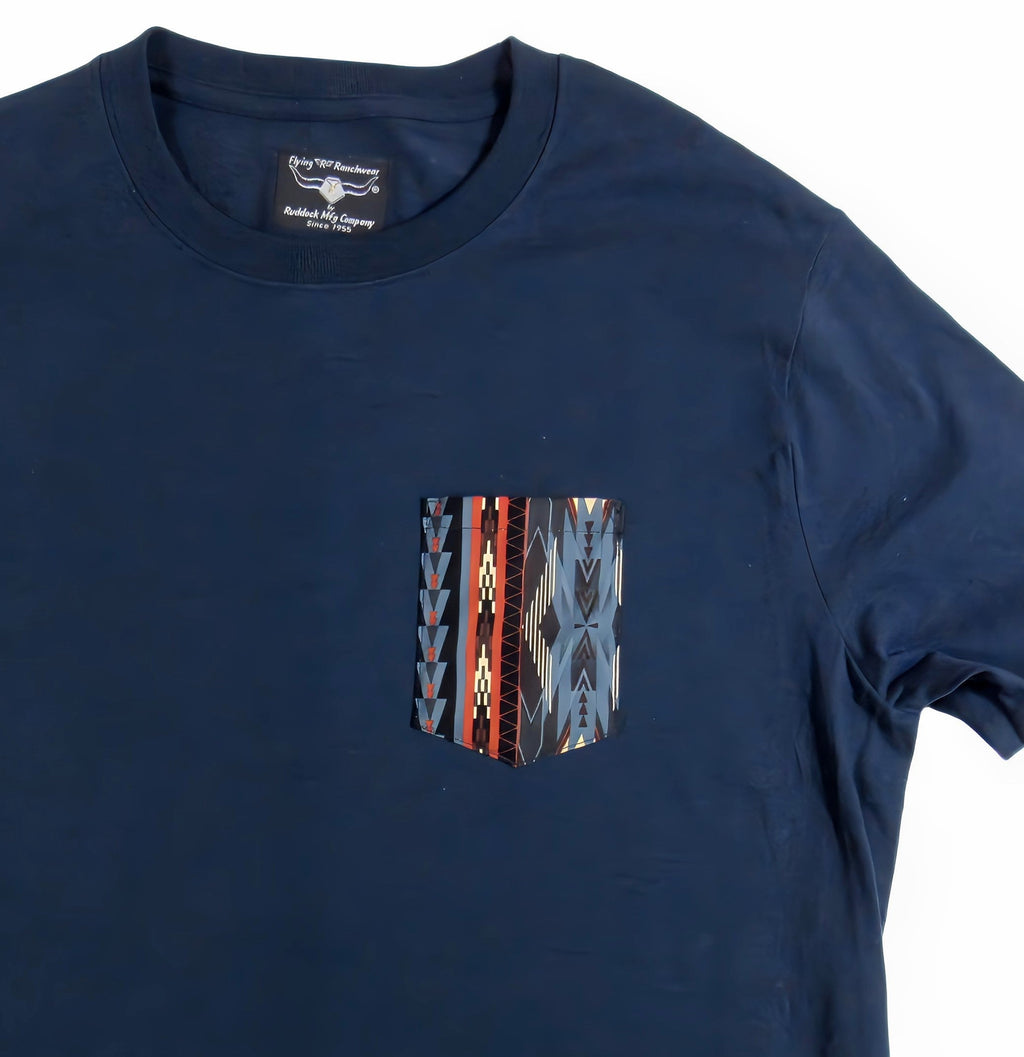 Flying R Ranchwear - Southwest Print - Pocket T-shirt - Made in USA