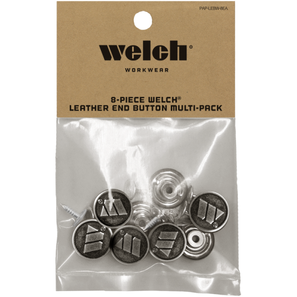 8-Piece Welch® Leather End Button Multi-Pack