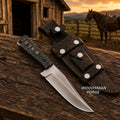Ridgefang Bowie Knife with Sheath – D2 Steel & G10 Micarta Handle