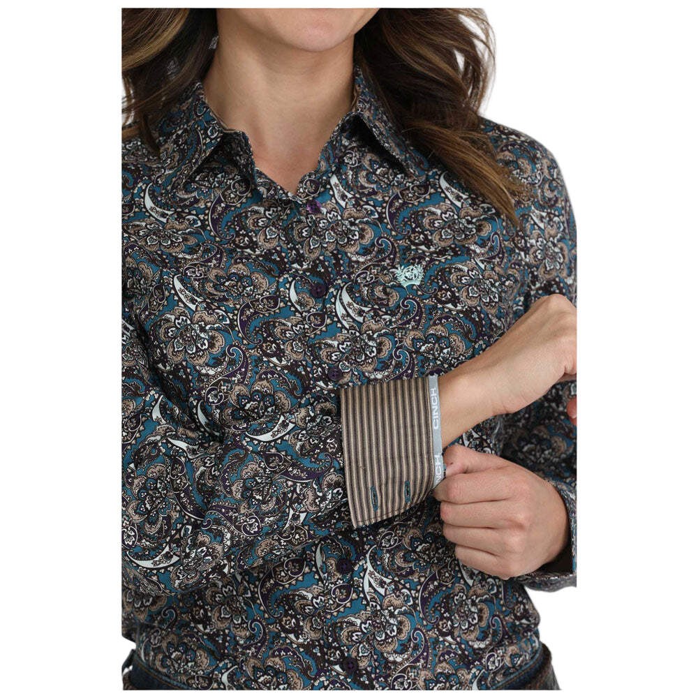Cinch White and Gold Blouse