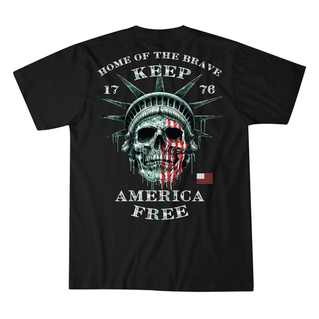 Howitzer Style Men's T-shirt Liberty Skull Military Grunt