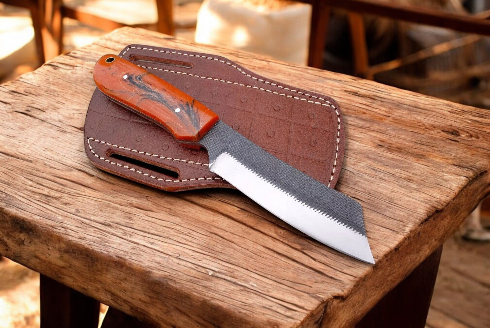 All-Season Cowboy Bull Cutter Knife – 8” Handmade