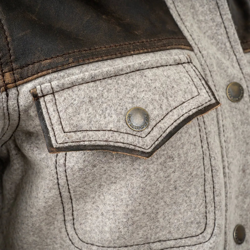 STS MENS WACEY HEATHER GRAY WOOL