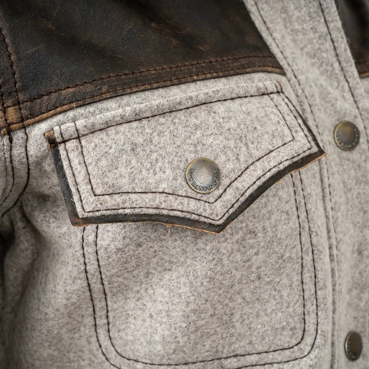 STS MENS WACEY HEATHER GRAY WOOL