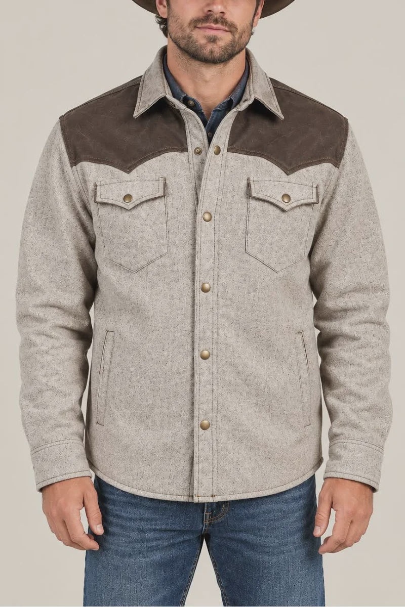 STS MENS WACEY HEATHER GRAY WOOL