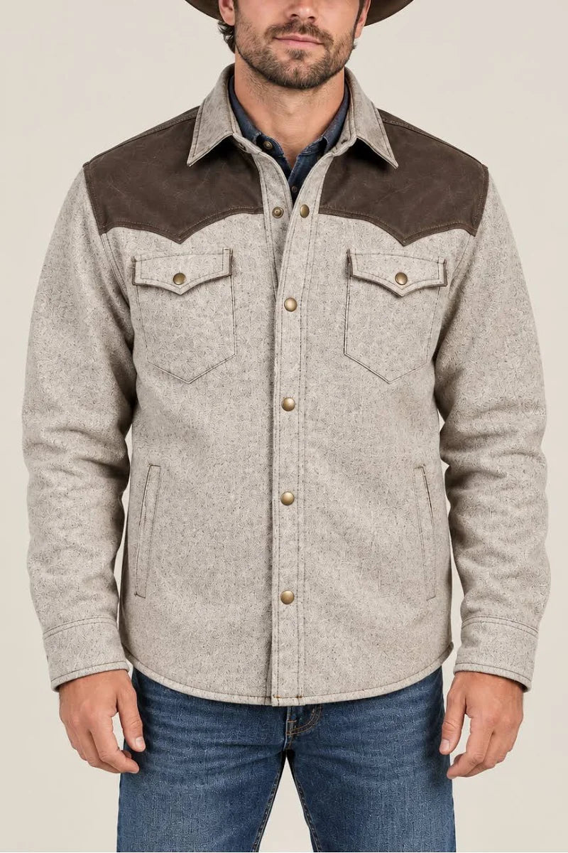 STS MENS WACEY HEATHER GRAY WOOL