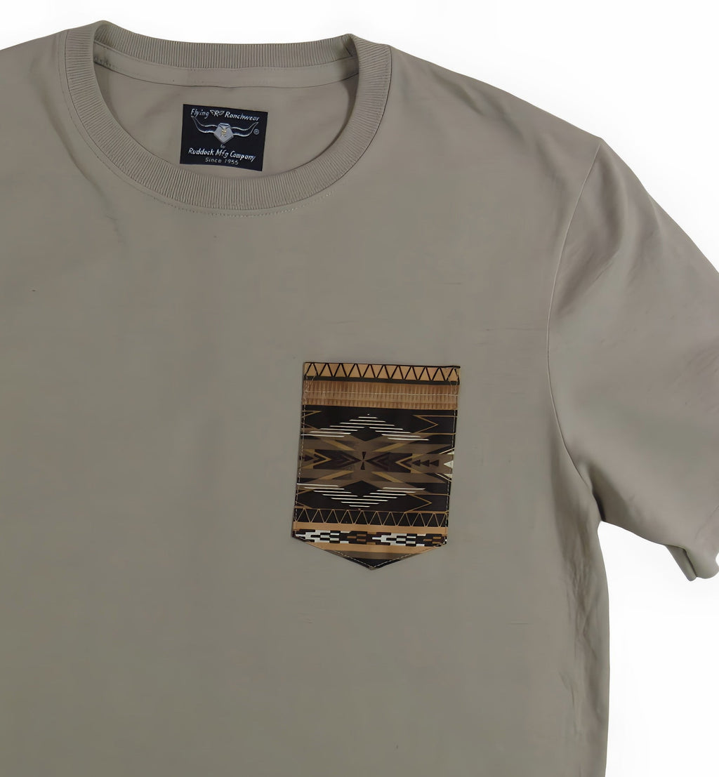 Flying R Ranchwear - Southwest Print - Pocket T-shirt - Made in USA