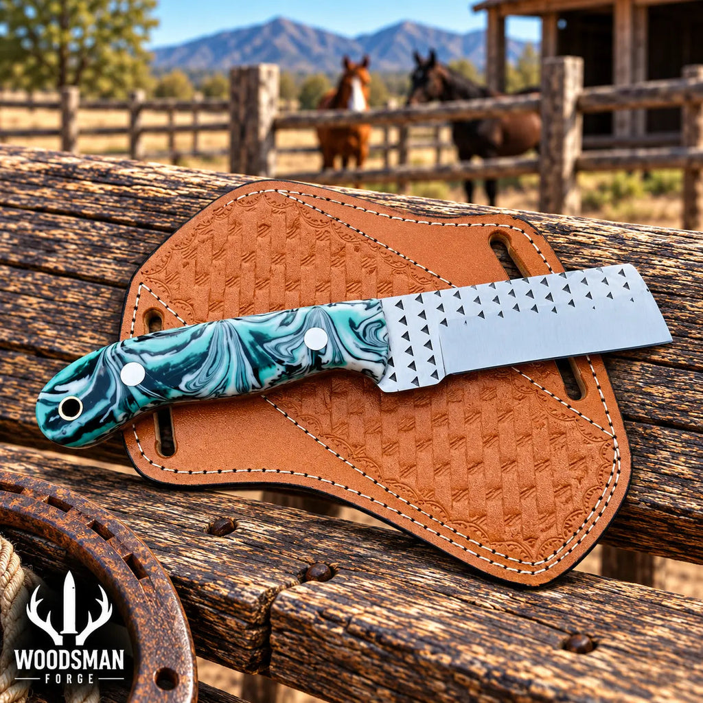 Rangestone Rasp Steel Cowboy Bull Cutter Knife – Resin Handle