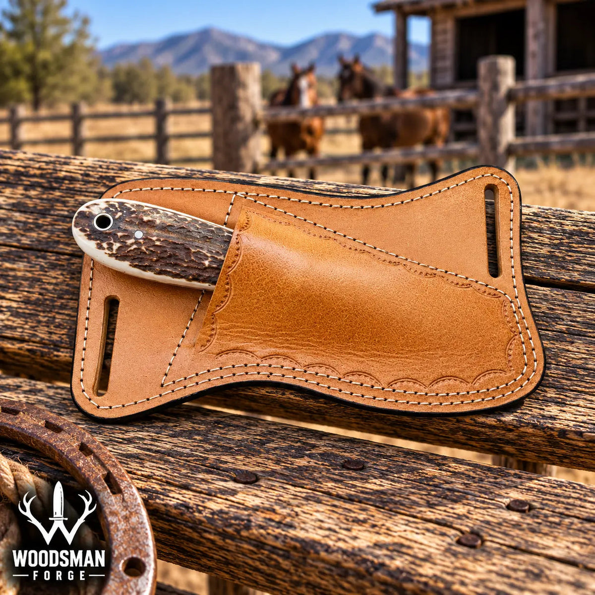 Staghollow Rasp Steel Skinner Knife – Stag Horn Handle