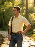 Flying R Ranchwear - Western Solid - Pale Yellow - Short Sleeve Snaps