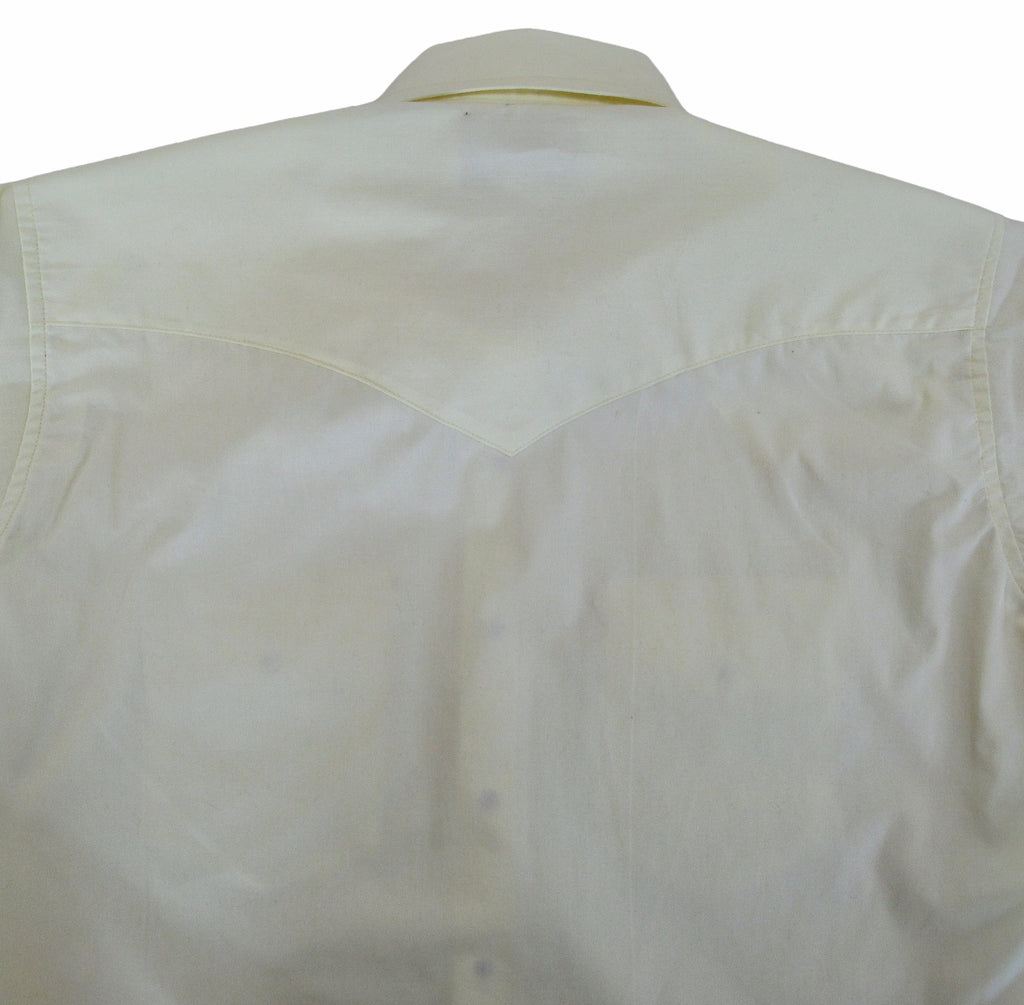Flying R Ranchwear - Western Solid - Pale Yellow - Short Sleeve Snaps