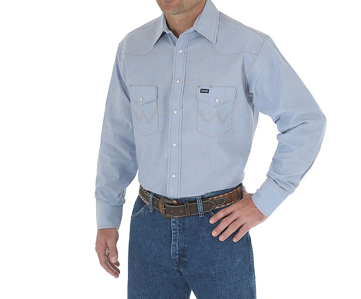 Western Chambray Long Sleeve - Prineville Men's Wear